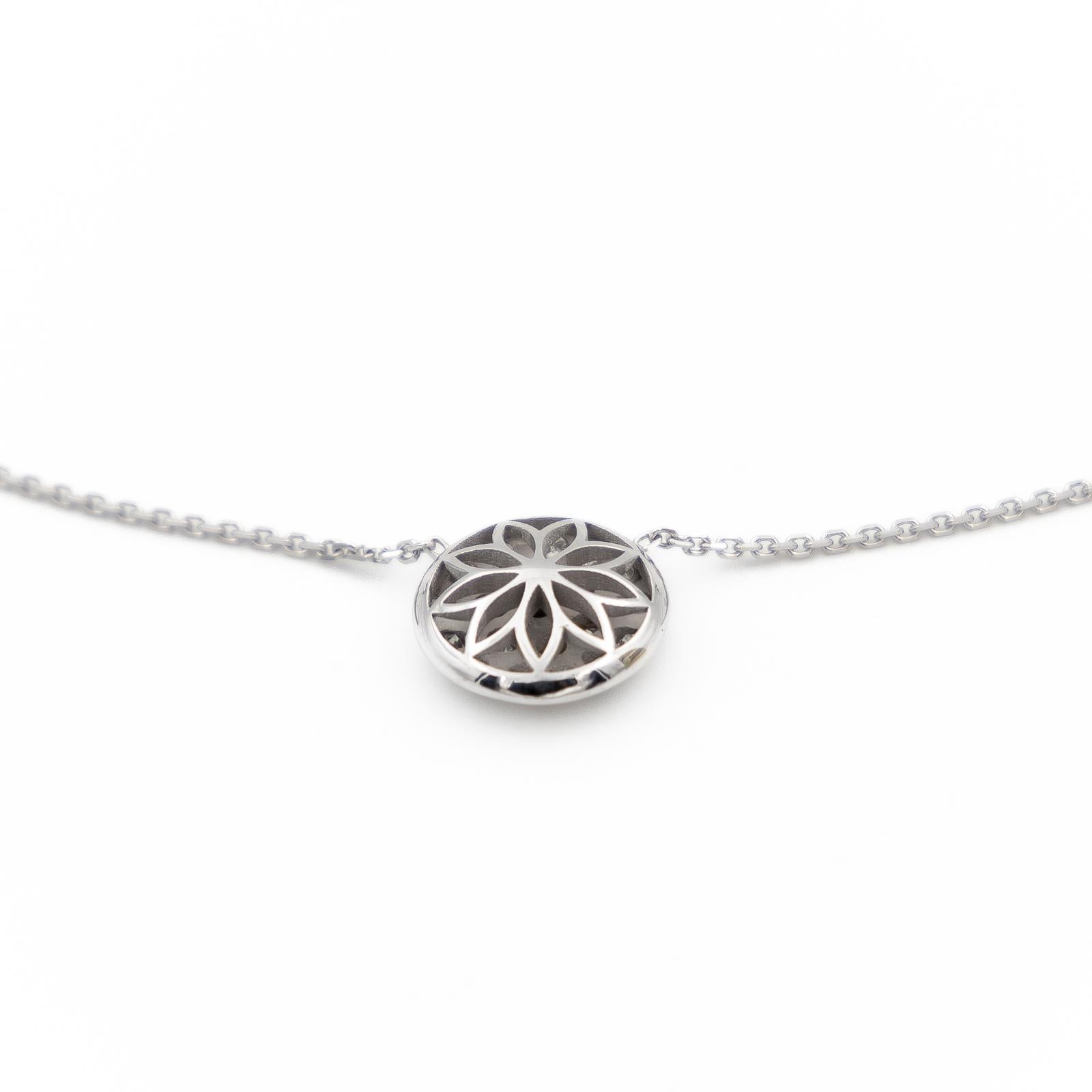 Women's Chain Necklace White Gold Diamond