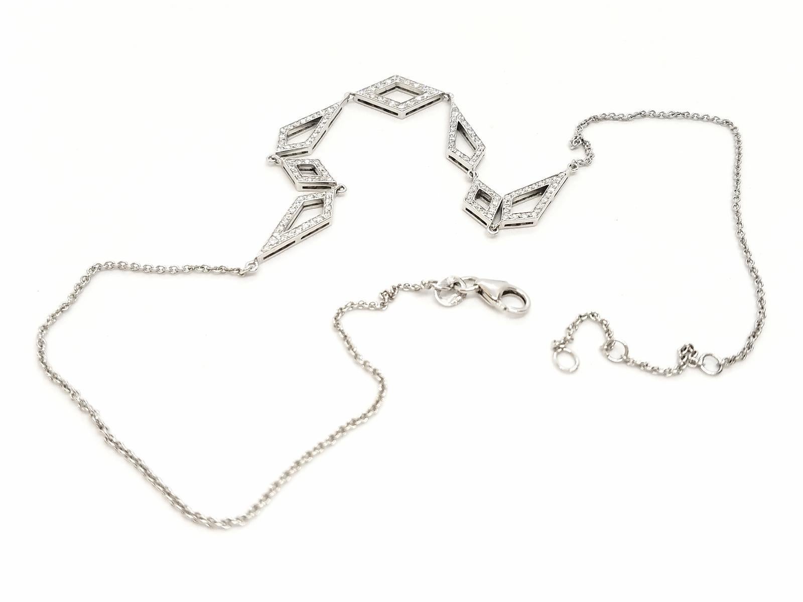 Kette Halskette WeißgoldDiamant im Angebot 4