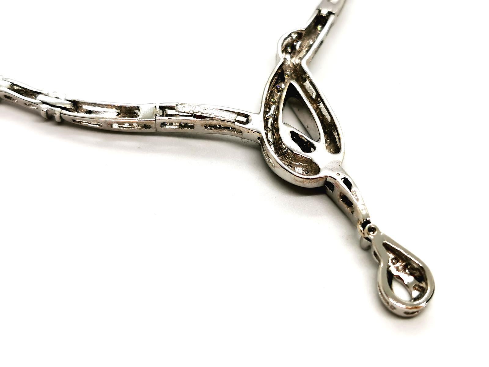 Chain Necklace White Gold Diamond For Sale 3