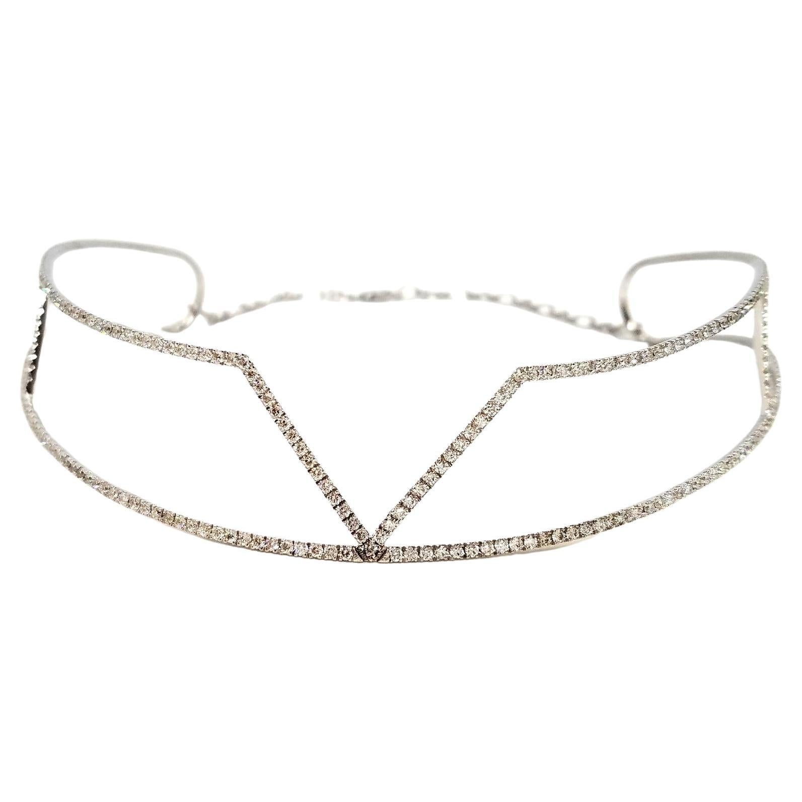 Chain Necklace White GoldDiamond For Sale