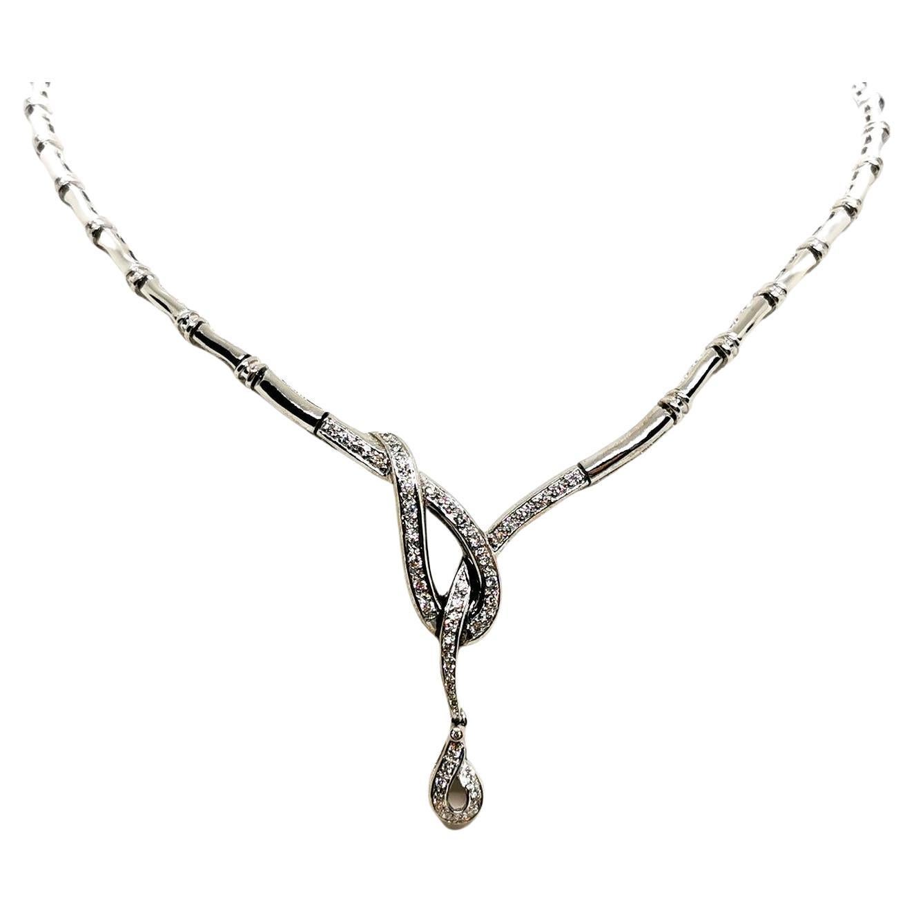 Chain Necklace White Gold Diamond For Sale