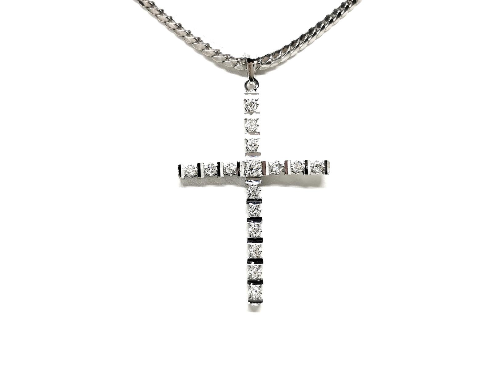 Chain Necklace White Gold Diamond For Sale