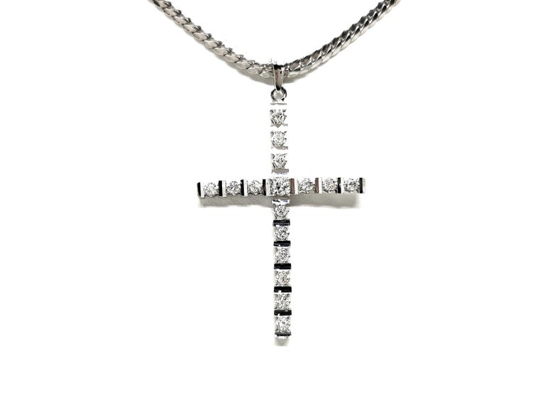 Chain Necklace White Gold Diamond For Sale at 1stDibs