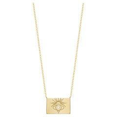 Chain Necklace with Rectangle Sunset Eye