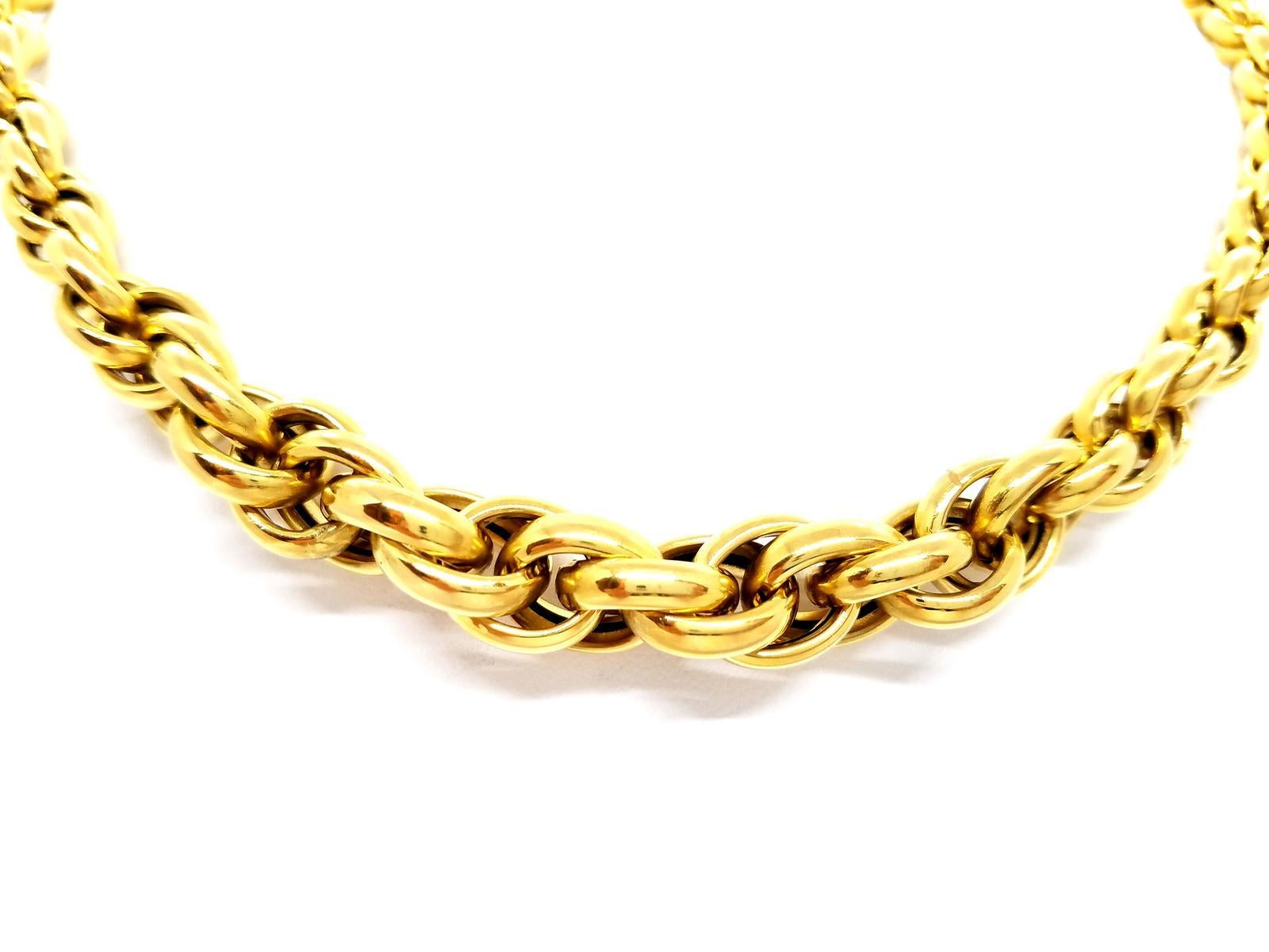 Chain Necklace Yellow Gold For Sale 6