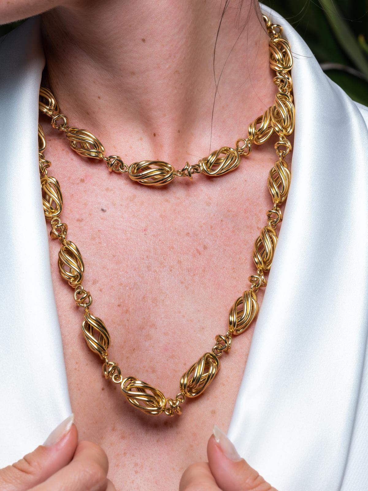 Kette Halskette Gelbgold im Zustand „Hervorragend“ im Angebot in PARIS, FR