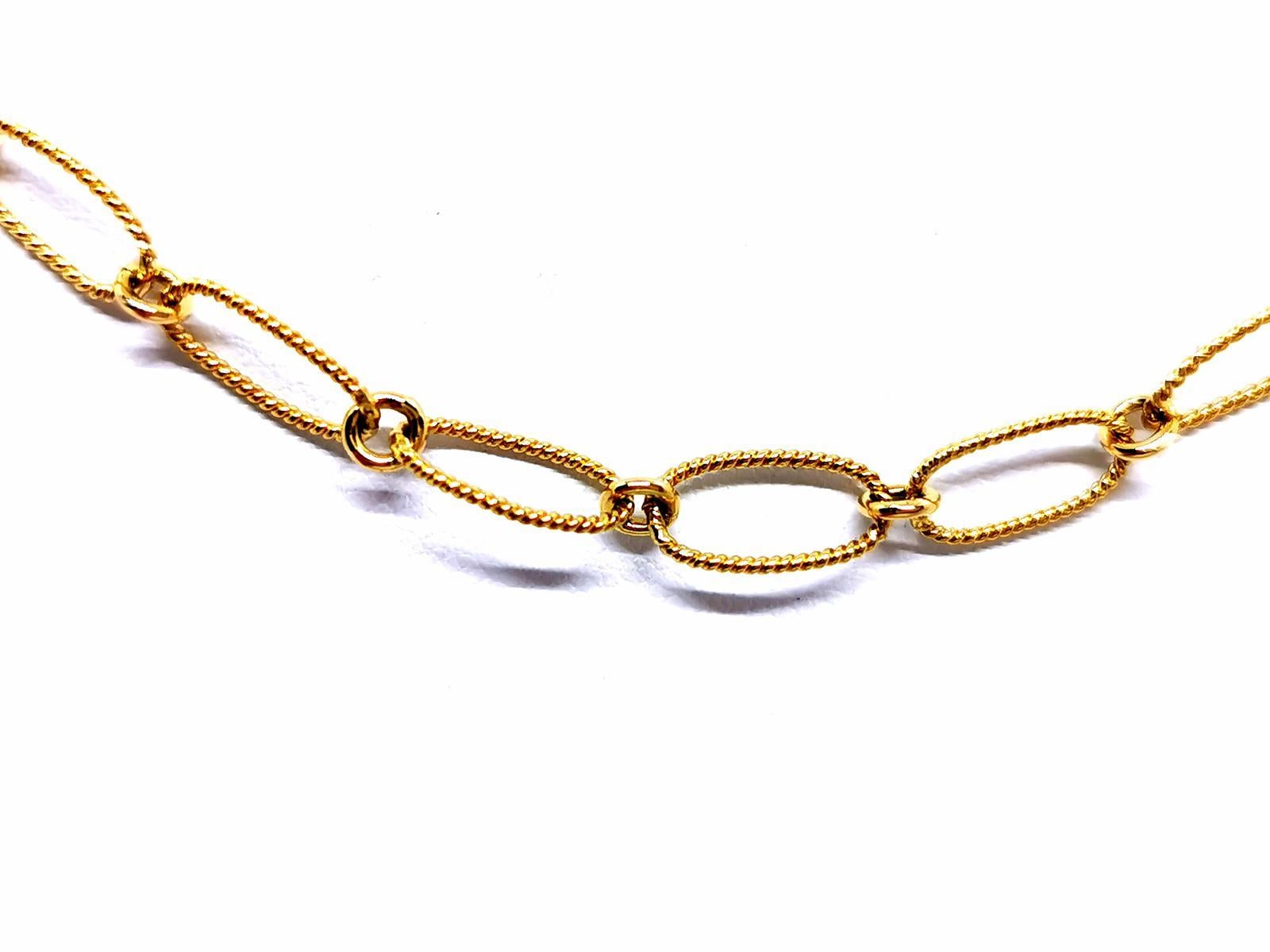 Chain Necklace Yellow Gold In Excellent Condition For Sale In PARIS, FR