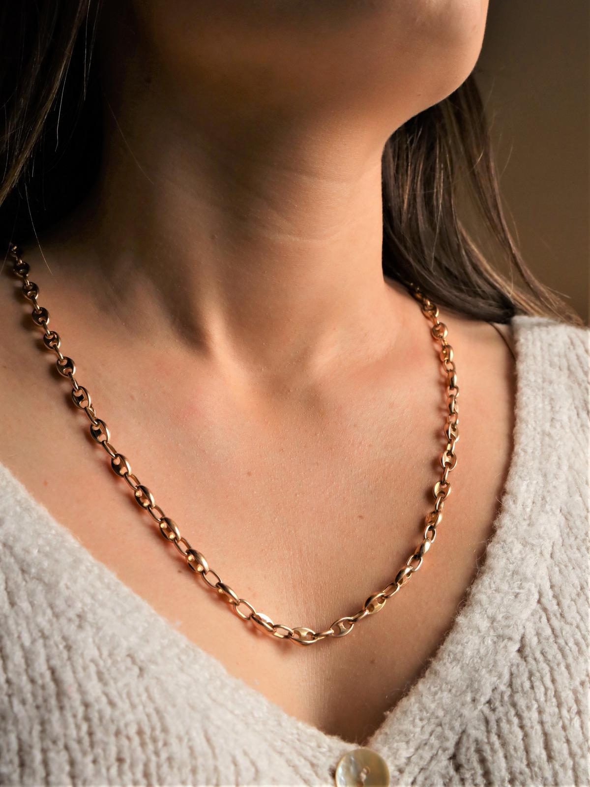 Kette Halskette Gelbgold im Zustand „Hervorragend“ im Angebot in PARIS, FR