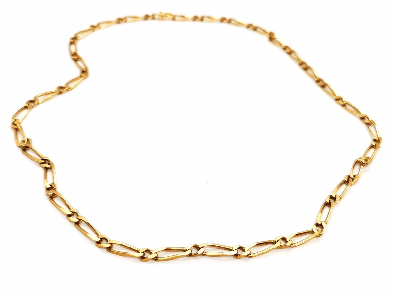 Chain Necklace Yellow Gold In Excellent Condition For Sale In PARIS, FR