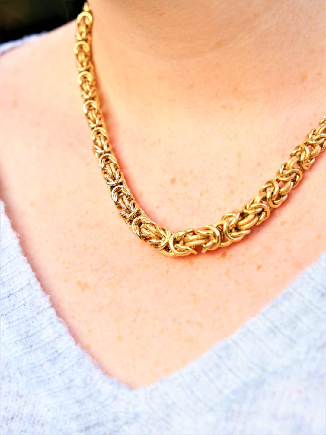 Chain Necklace Yellow Gold In Excellent Condition For Sale In PARIS, FR