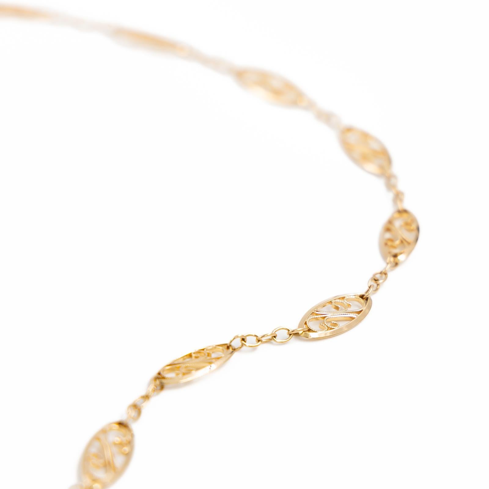 Kette Halskette Gelbgold im Zustand „Hervorragend“ im Angebot in PARIS, FR