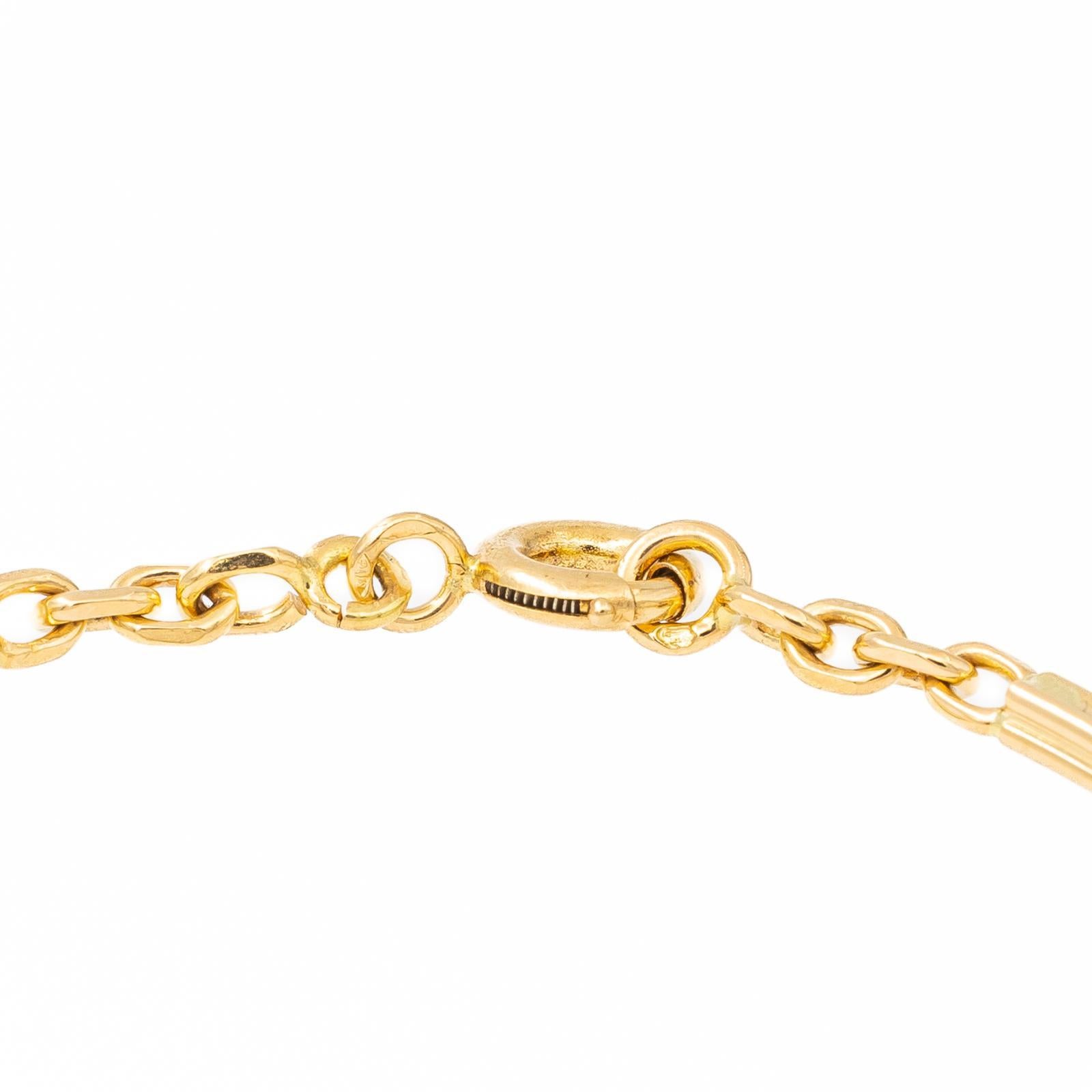 Chain Necklace Yellow Gold In Excellent Condition For Sale In PARIS, FR