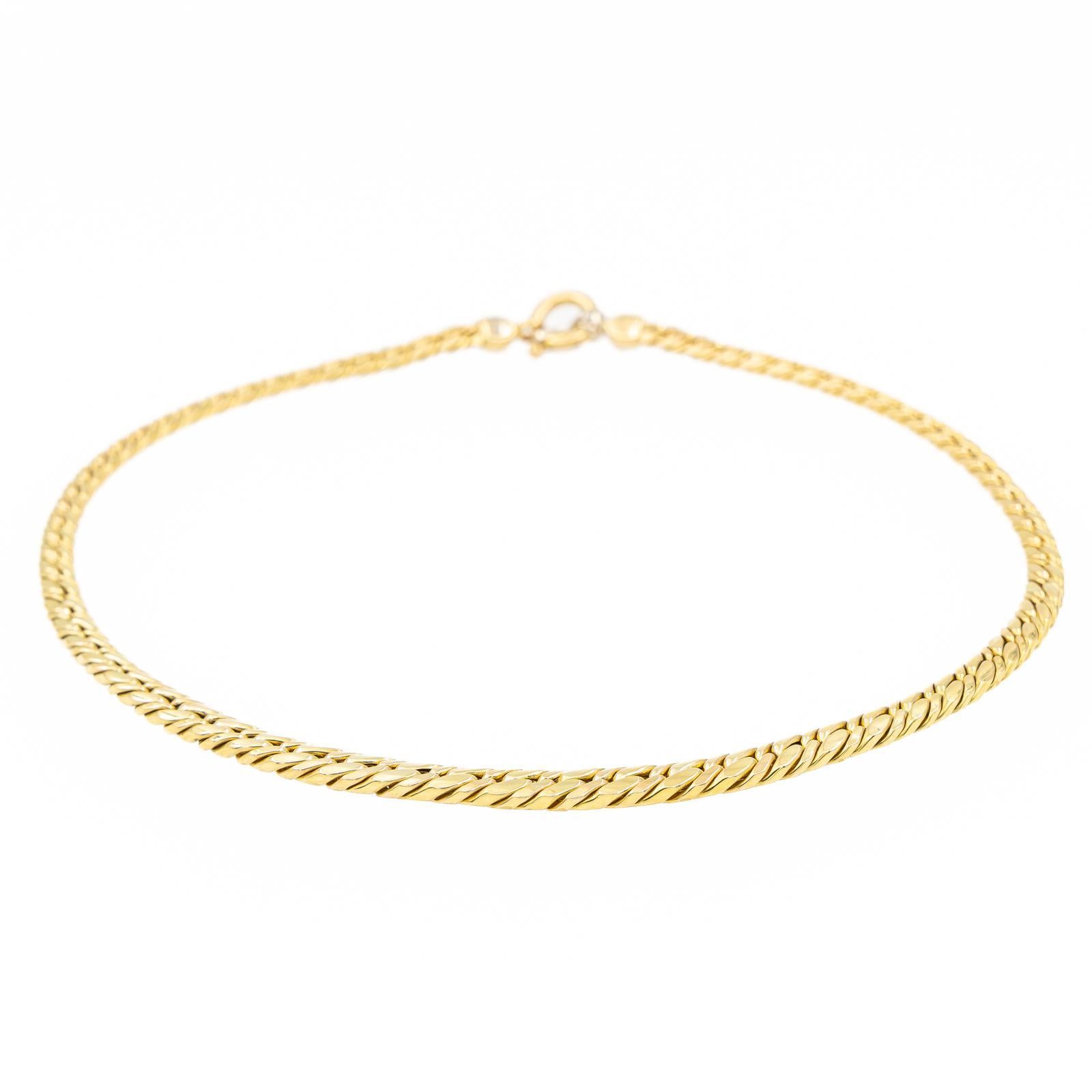 Chain Necklace Yellow Gold In Excellent Condition For Sale In PARIS, FR