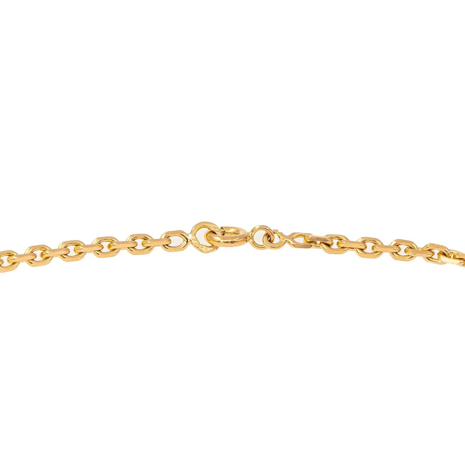 Chain Necklace Yellow Gold In Excellent Condition For Sale In PARIS, FR