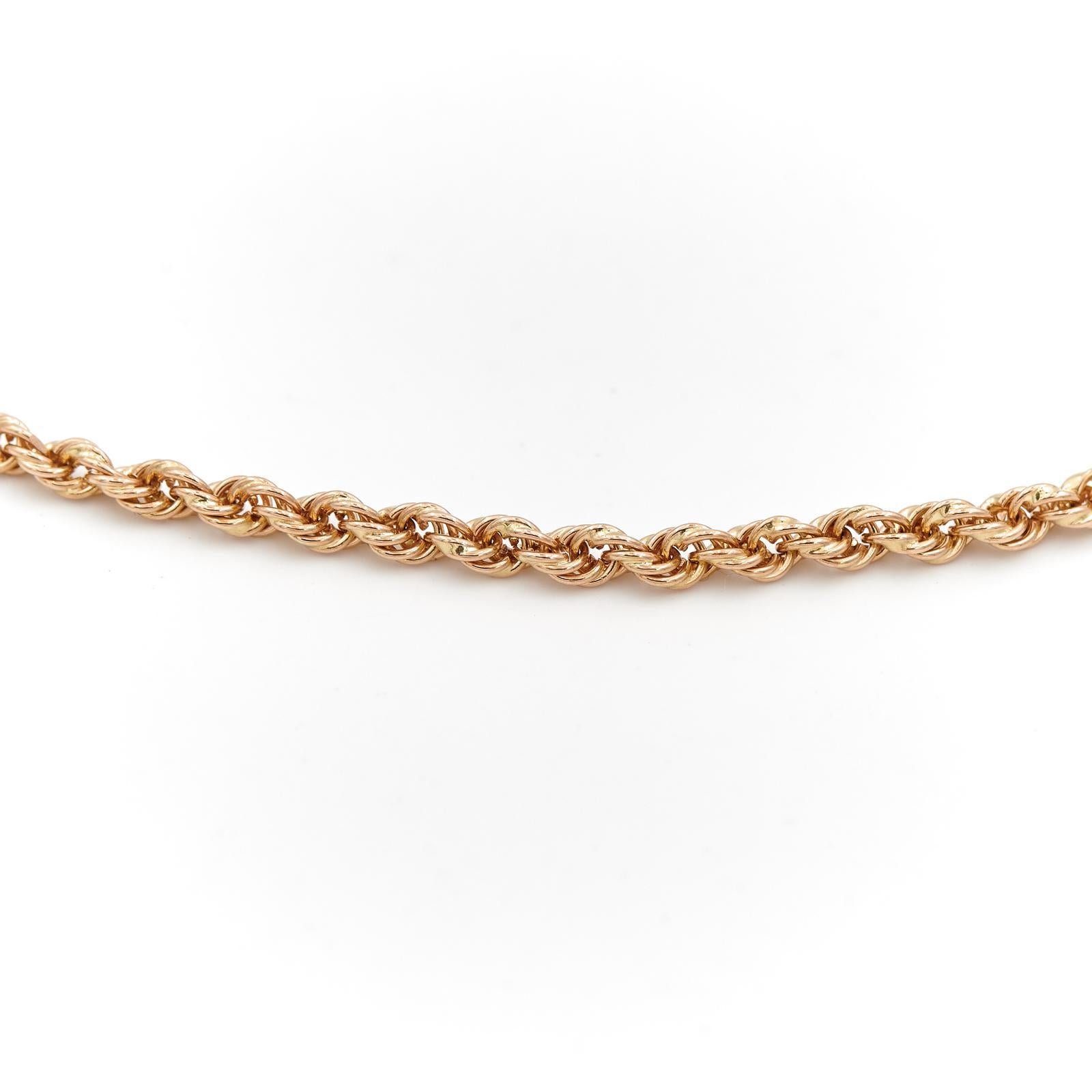 Chain Necklace Yellow Gold In Excellent Condition For Sale In PARIS, FR