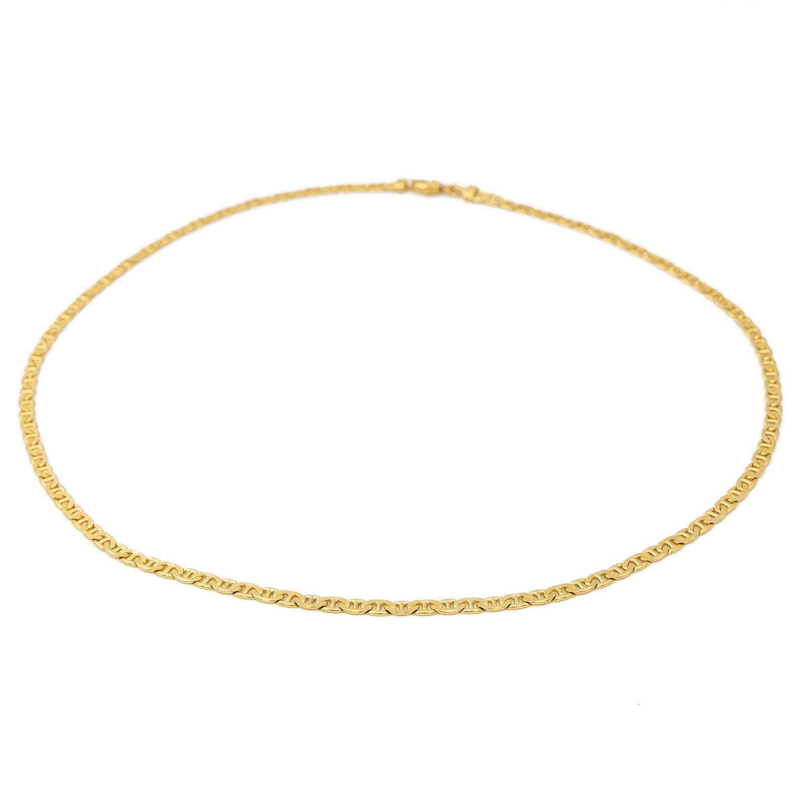 Chain Necklace Yellow Gold In Excellent Condition For Sale In PARIS, FR