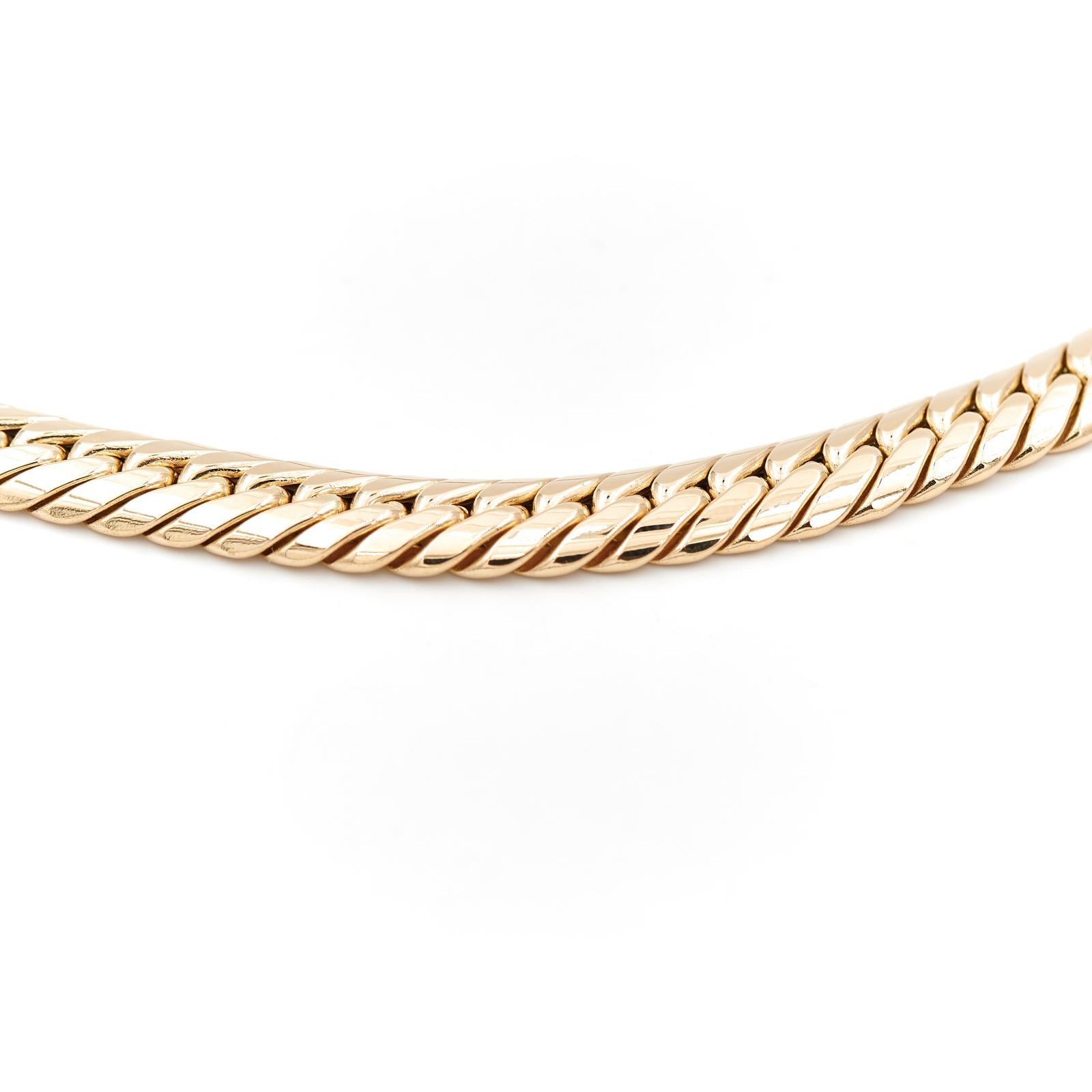 Kette Halskette Gelbgold im Zustand „Hervorragend“ im Angebot in PARIS, FR