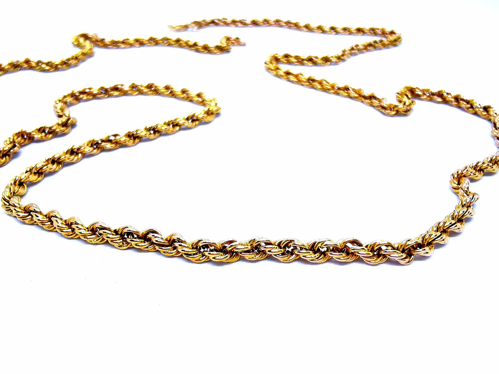 Women's Chain Necklace Yellow Gold For Sale