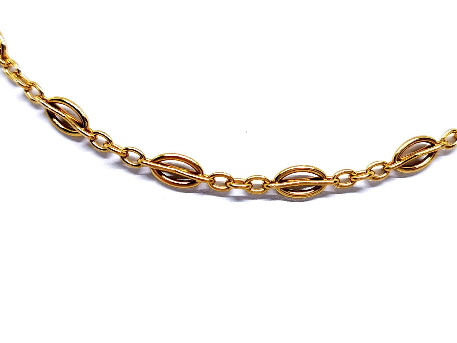 Women's Chain Necklace Yellow Gold For Sale