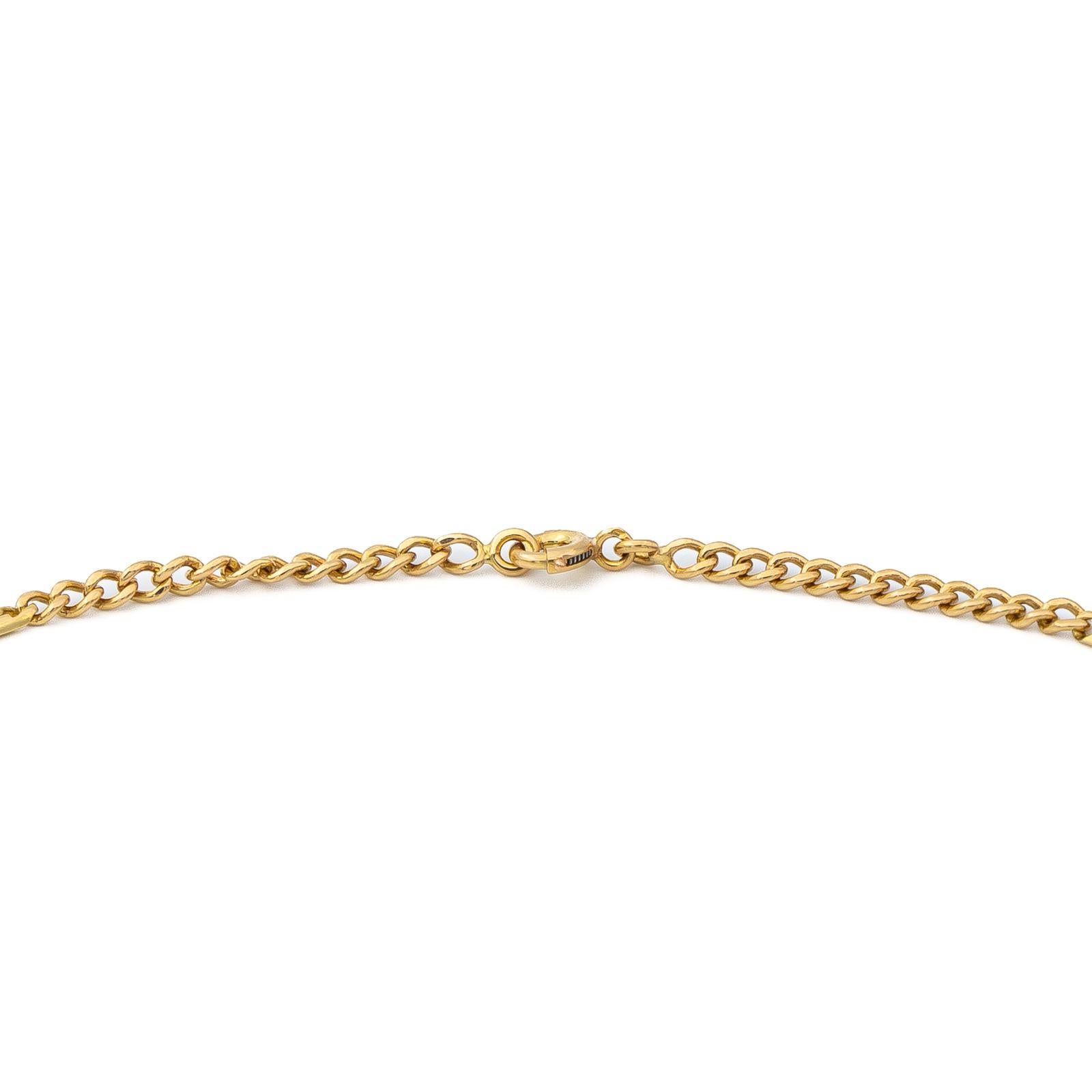 Women's Chain Necklace Yellow Gold For Sale