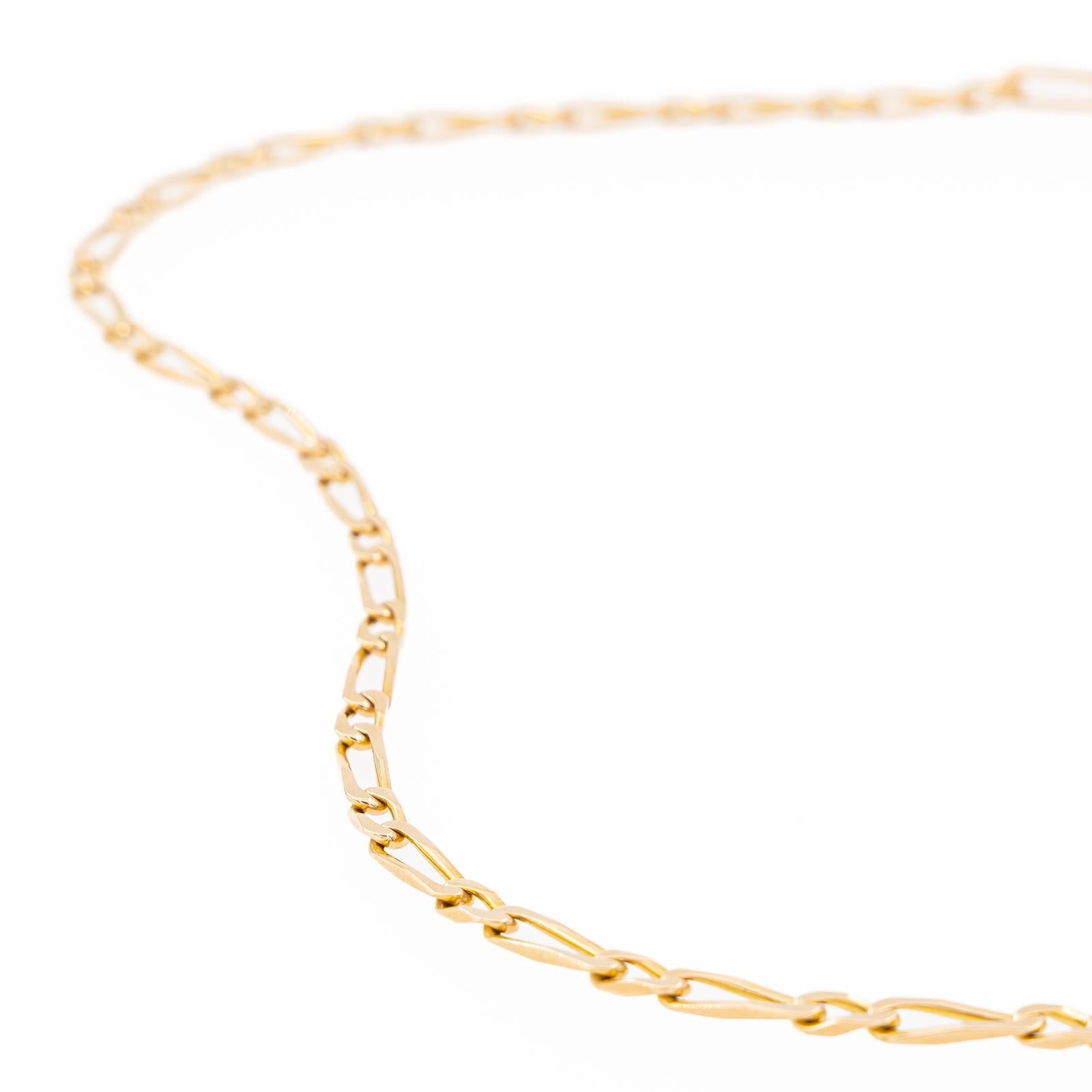 Women's Chain Necklace Yellow Gold For Sale