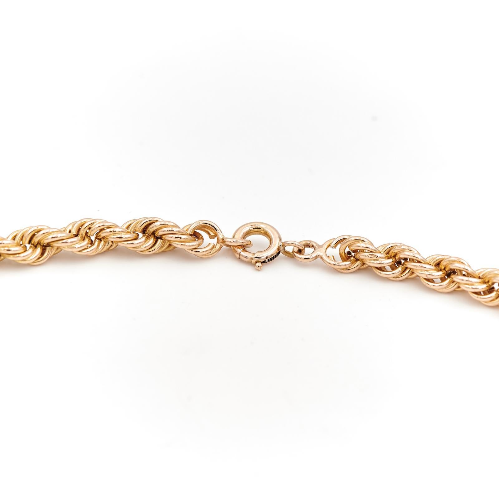 Chain Necklace Yellow Gold In Excellent Condition For Sale In PARIS, FR