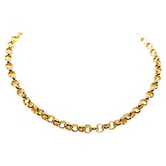 Vintage Chain Necklace Yellow Gold