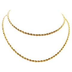 Vintage Chain Necklace Yellow Gold