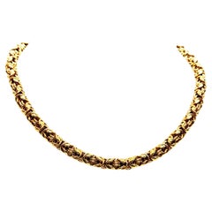 Vintage Chain Necklace Yellow Gold