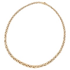 Vintage Chain Necklace Yellow Gold