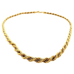 Vintage Chain Necklace Yellow Gold