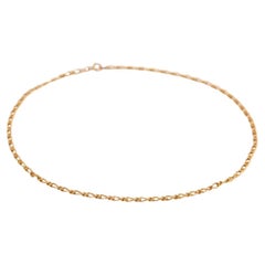 Vintage Chain Necklace Yellow Gold