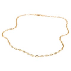 Vintage Chain Necklace Yellow Gold