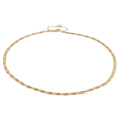 Vintage Chain Necklace Yellow Gold