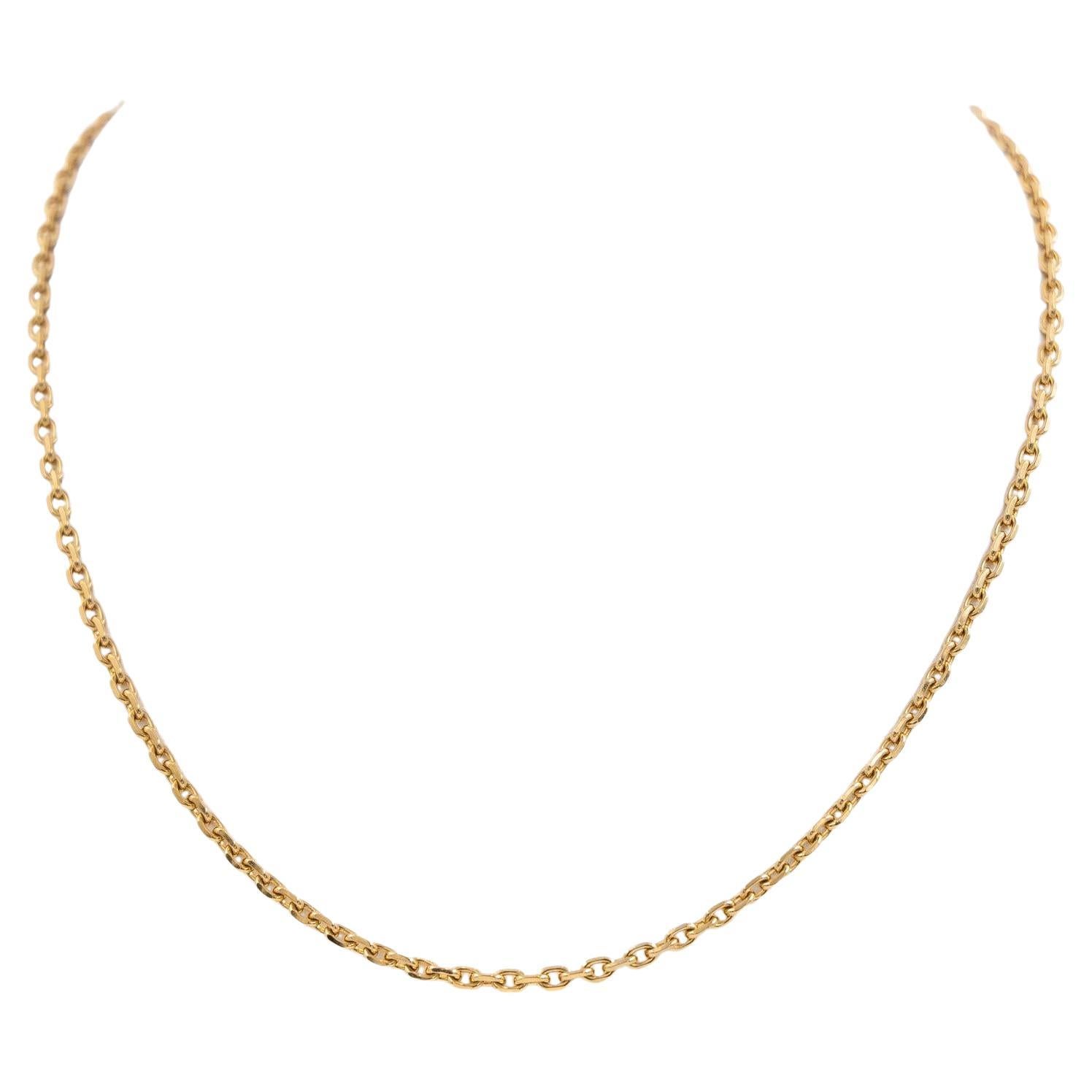 Chain Necklace Yellow Gold For Sale