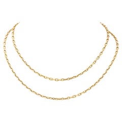 Vintage Chain Necklace Yellow Gold