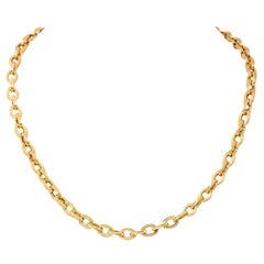 Vintage Chain Necklace Yellow Gold