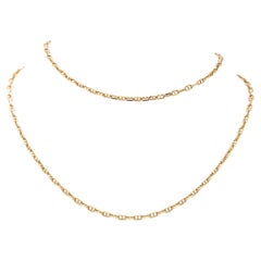 Vintage Chain Necklace Yellow Gold