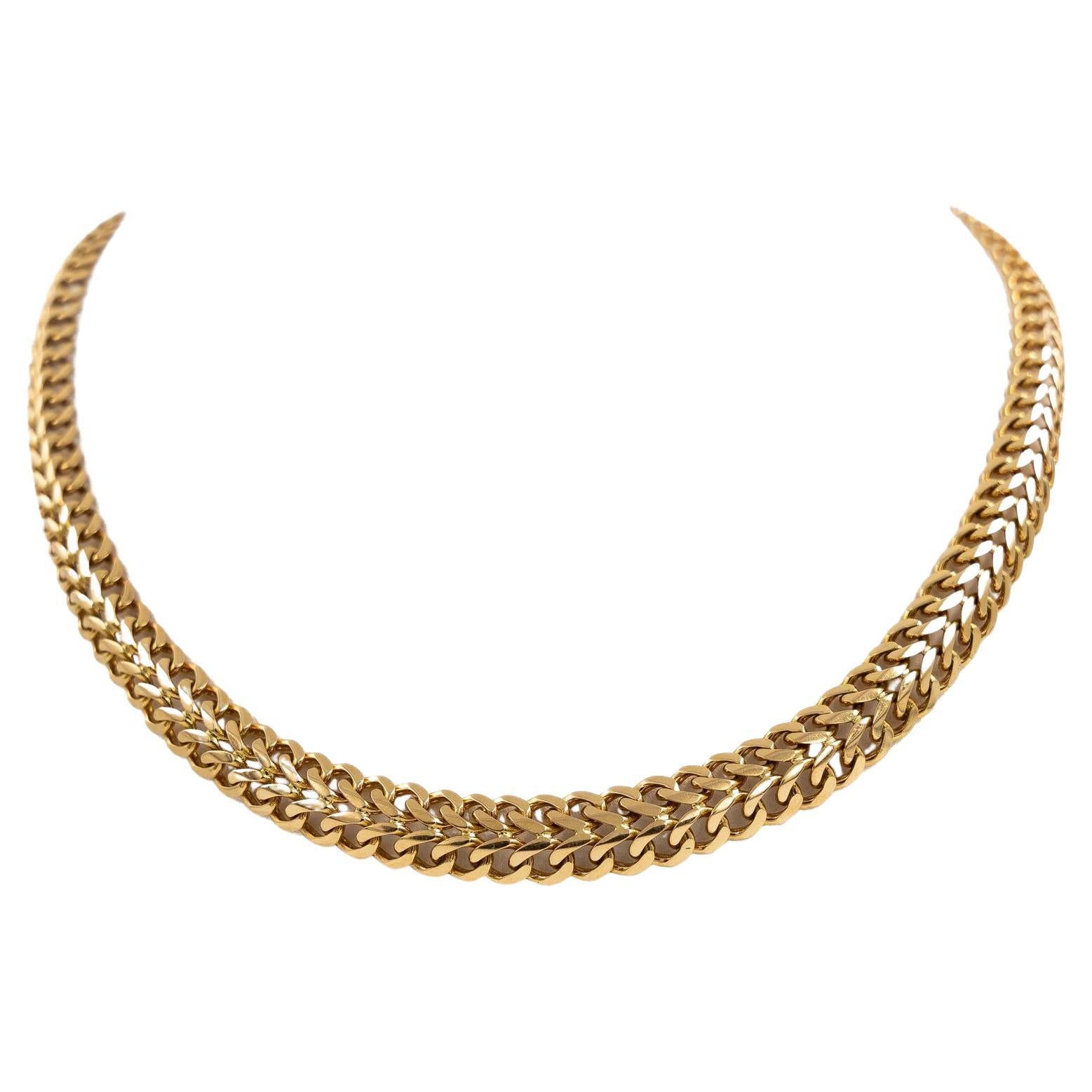 Chain Necklace Yellow Gold For Sale