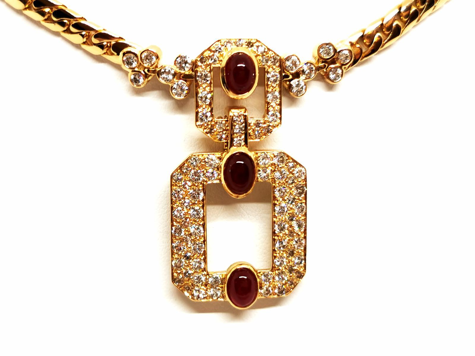 Chain Necklace Yellow Gold Ruby For Sale 5