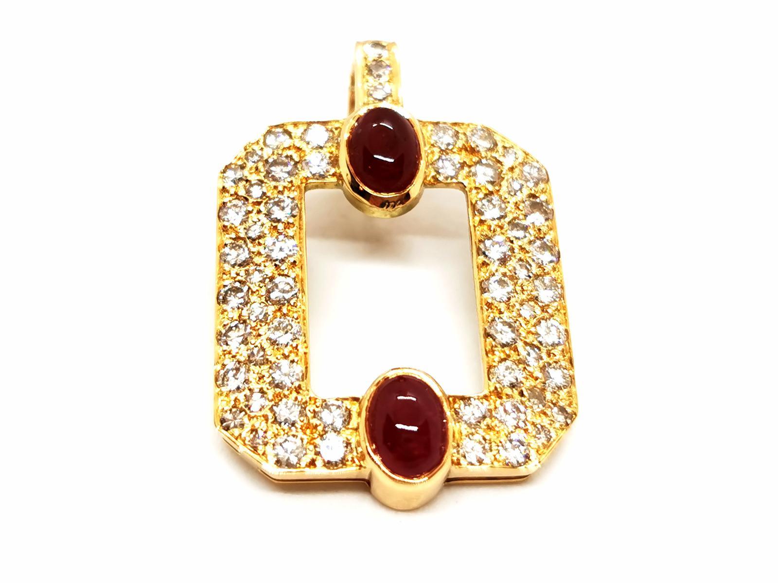 Chain Necklace Yellow Gold Ruby For Sale 11