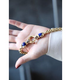 Chain Necklace Yellow Gold Carnelian