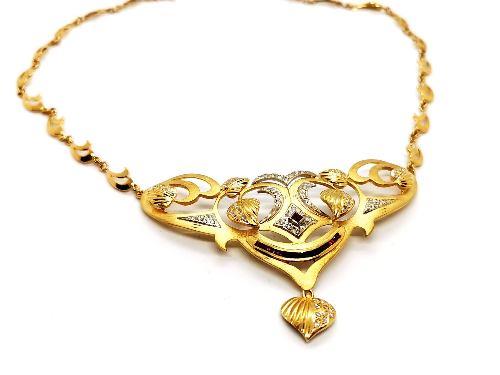 Chain Necklace Yellow Gold Diamond 7