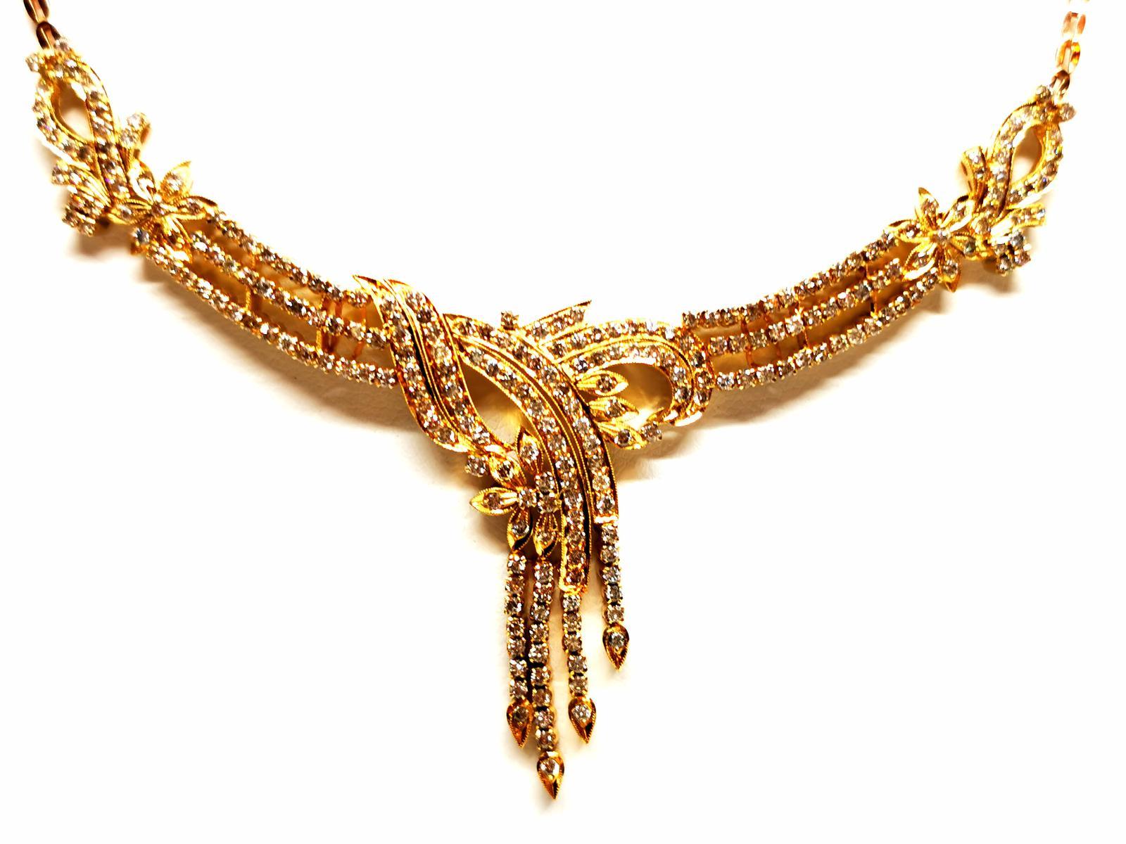 Chain Necklace Yellow Gold Diamond For Sale 6