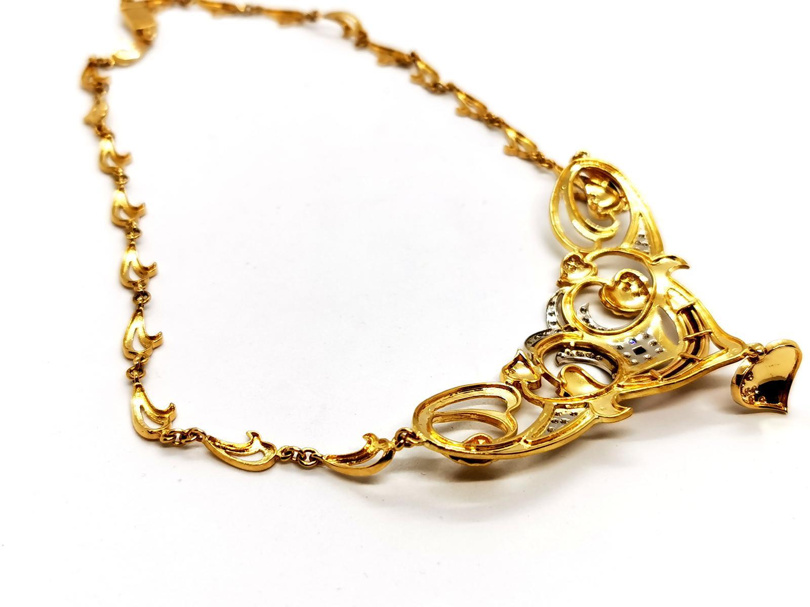 Chain Necklace Yellow Gold Diamond 10