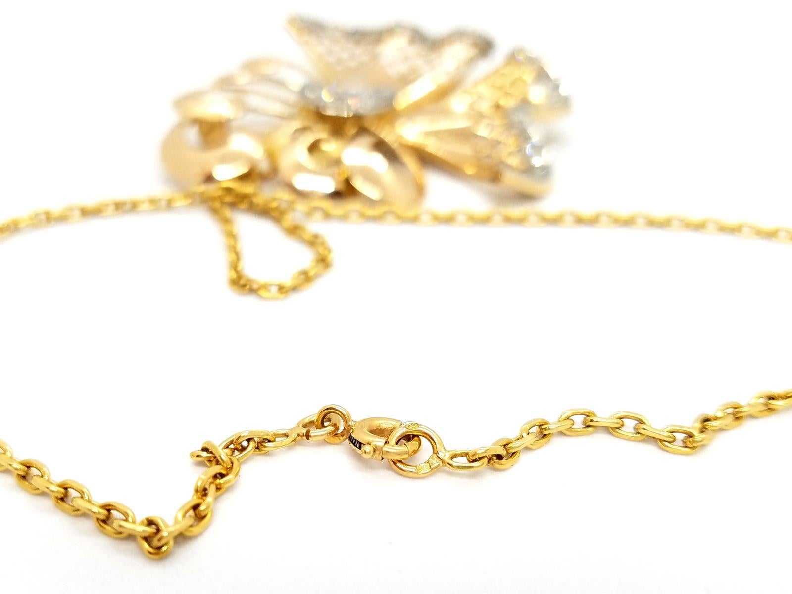 Chain Necklace Yellow Golddiamond For Sale 11