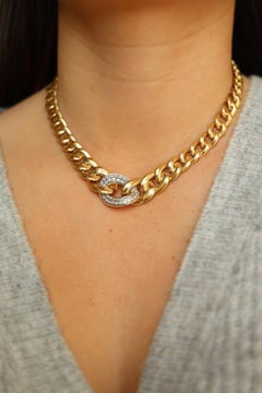 Chain Necklace Yellow Gold Diamond