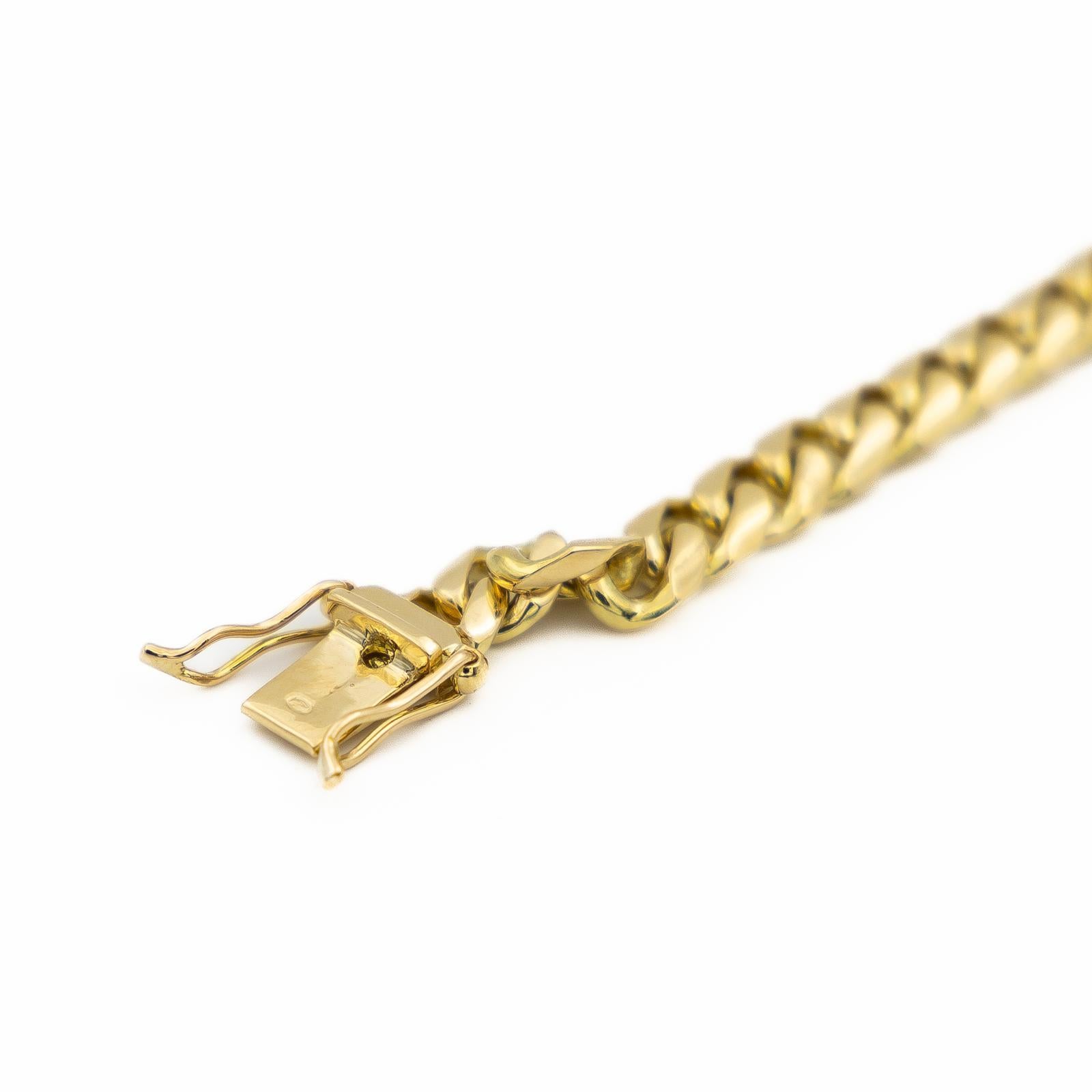 Women's Chain Necklace Yellow GoldDiamond For Sale