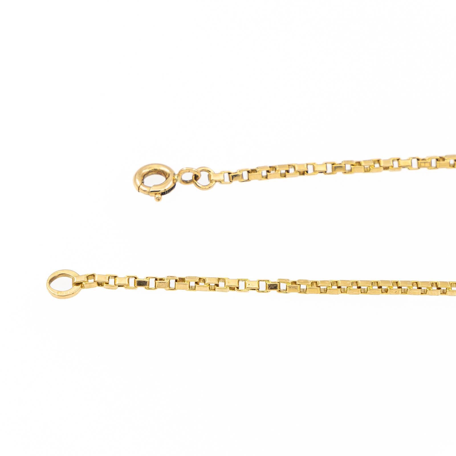 Women's Chain Necklace Yellow Gold Diamond For Sale