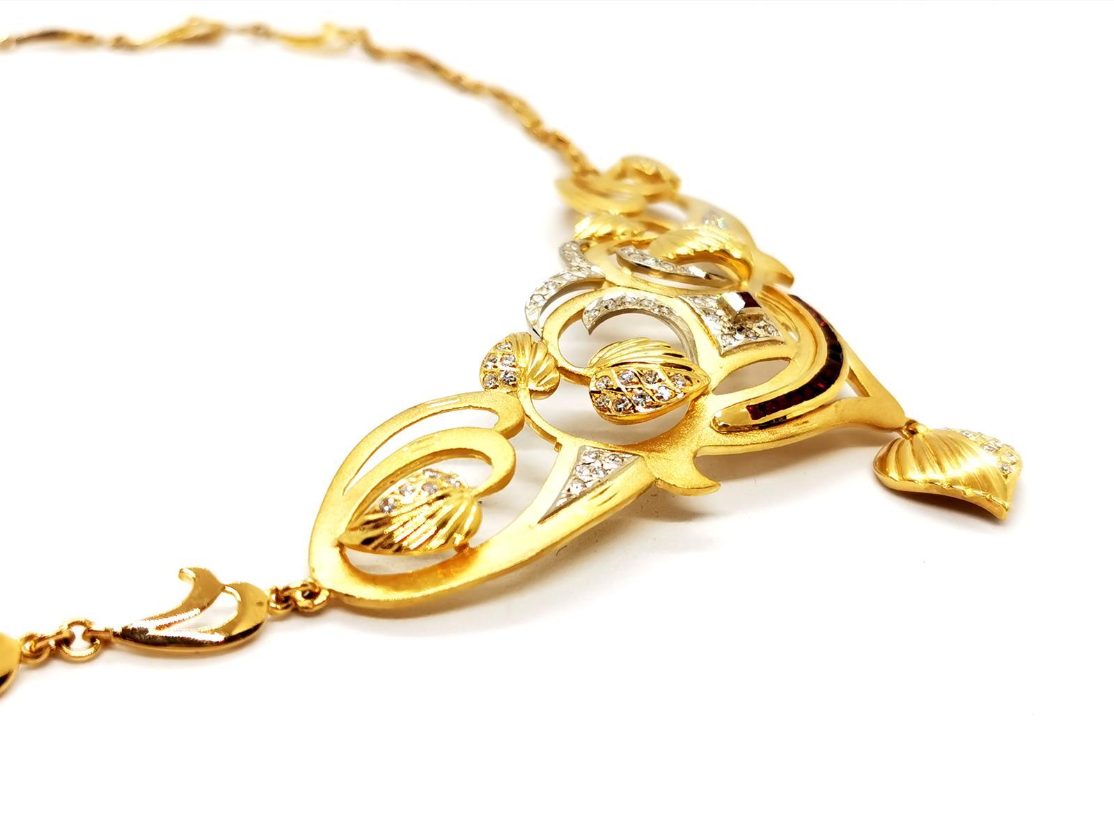 Chain Necklace Yellow Gold Diamond 2